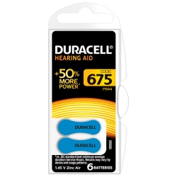  דורסל סוללות למכשירי שמיעה 675 - 6 יחידות - מבית Duracell
