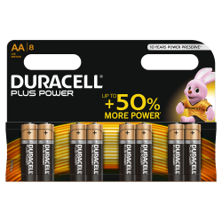 דורסל פלוס פאוור Plus Power - סוללות AA אריזת 8 יחידות - מבית Duracell