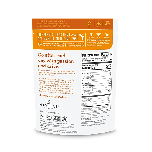 אבקת כורכום אורגני 227 גרם - מבית Navitas Organics