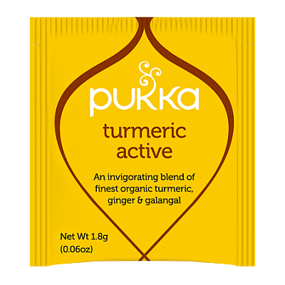 פוקה תה כורכום אורגני פעיל ללא קפאין 20 שקיות תה צמחים - מבית Pukka Herbs