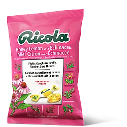 סוכריות ריקולה ללא סוכר בטעם דבש לימון עם אכינצאה 19 כוכריות - מבית Ricola