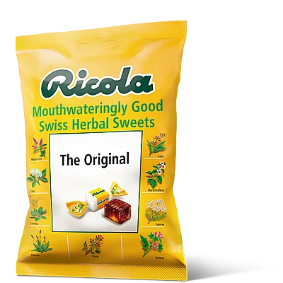 סוכריות ריקולה ללא סוכר בטעם צמחים 21 כוכריות - מבית Ricola