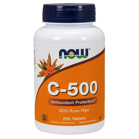 ויטמין C 500 פרי ורד הבר - 250 כמוסות - מבית NOW FOODS ויטמין C 500 פרי ורד הבר - 250 כמוסות - מבית NOW FOODS