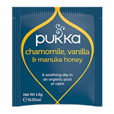 פוקה חליטות תה צמחים קמומיל וניל דבש מנוקה 20 שקיקים - מבית Pukka Herbs