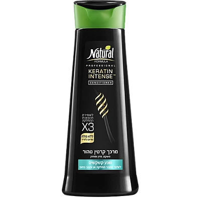נטורל פורמולה אינטנס מרכך קרטין טהור מונע קשקשים 400 מ"ל - מבית NATURAL FORMULA
