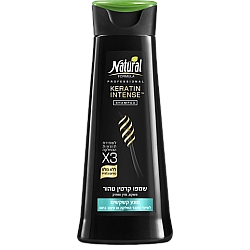 נטורל פורמולה אינטנס שמפו קרטין טהור מונע קשקשים 400 מ"ל - מבית NATURAL FORMULA