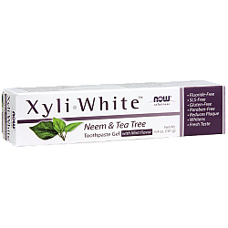 XyliWhite משחת שיניים טבעית צמחונית עם נים עץ התה 181 גרם - מבית NOW FOODS 