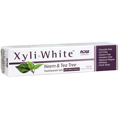 XyliWhite משחת שיניים טבעית צמחונית עם נים עץ התה 181 גרם - מבית NOW FOODS