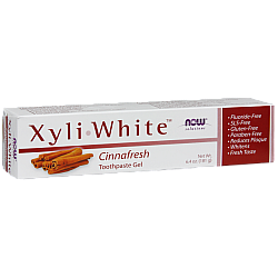 XyliWhite משחת שיניים מלבינה טבעית צמחונית עם קינמון 181 גרם - מבית NOW FOODS