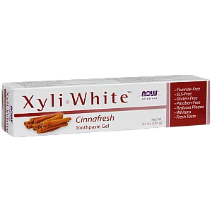 XyliWhite משחת שיניים מלבינה טבעית צמחונית עם קינמון 181 גרם - מבית NOW FOODS