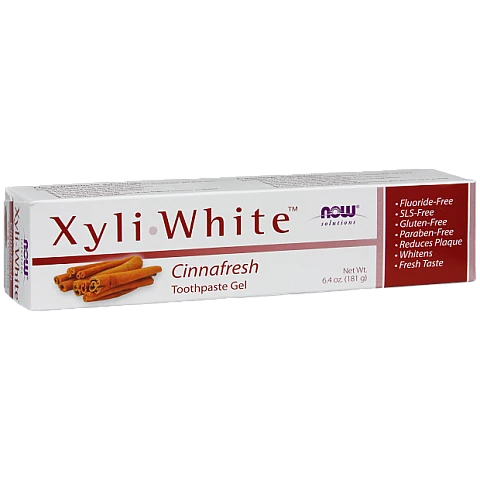 XyliWhite משחת שיניים מלבינה טבעית צמחונית עם קינמון 181 גרם - מבית NOW FOODS XyliWhite משחת שיניים מלבינה טבעית צמחונית עם קינמון 181 גרם - מבית NOW FOODS