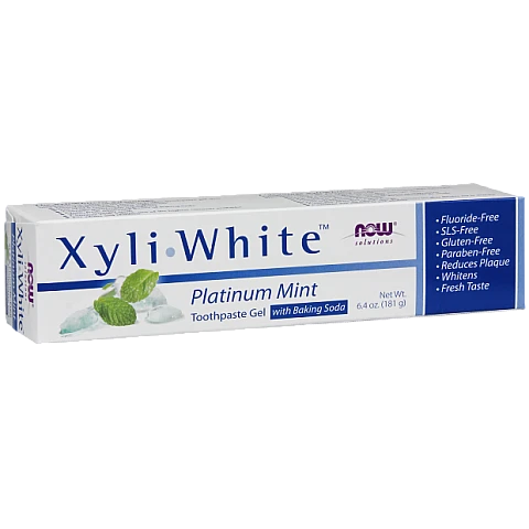 XyliWhite משחת שיניים מלבינה טבעית צמחונית פלטינה מנטה 181 גרם - מבית NOW FOODS XyliWhite משחת שיניים מלבינה טבעית צמחונית פלטינה מנטה 181 גרם - מבית NOW FOODS