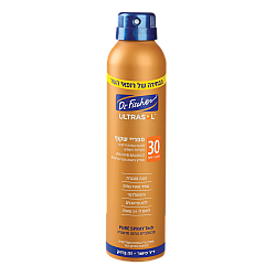 אולטרסול ספריי רציף שקוף SPF30 להגנה גבוהה 200 מ"ל - מבית Dr. Fischer
