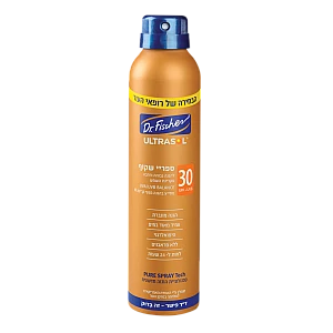 אולטרסול ספריי רציף שקוף SPF30 להגנה גבוהה 200 מ"ל - מבית Dr. Fischer