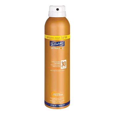 אולטרסול ספריי רציף תחליבי מבוגרים SPF30 להגנה גבוהה 200 מ"ל - מבית Dr. Fischer