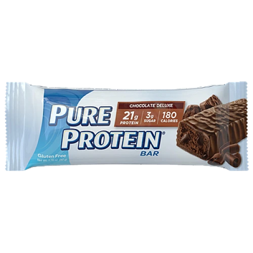 חטיף חלבון פיור פרוטאין 12 יחידות - 50 גרם לחטיף - בטעם שוקולד דלוקס - מבית PURE PROTEIN