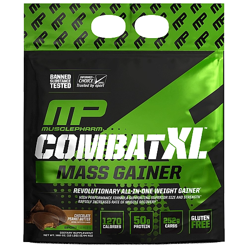 אבקת גיינר לעלייה במשקל קומבט מאסלפארם COMBAT טעם שוקולד חמאת בוטנים 5.44 ק"ג - מבית MusclePharm