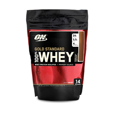 אבקת חלבון Whey מי גבינה אופטימום גולד סטנדרט 454 גרם טעם דאבל שוקולד - מבית Optimum Nutrition