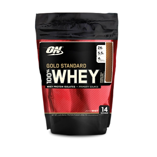 אבקת חלבון Whey מי גבינה אופטימום גולד סטנדרט 454 גרם טעם דאבל שוקולד - מבית Optimum Nutrition