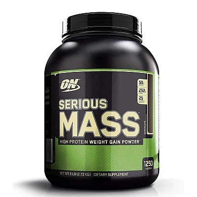 גיינר סיריוס מאס אופטימום SERIOUS MASS טעם תות 2.72 ק"ג - מבית Optimum Nutrition