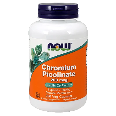 כרומיום פיקולינאט 200 מ"ג - 250 כמוסות - מבית NOW FOODS