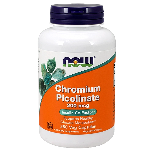 כרומיום פיקולינאט 200 מ"ג - 250 כמוסות - מבית NOW FOODS