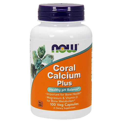 סידן אלמוגים פלוס עם ויטמין D ומגנזיום 100 כמוסות - מבית NOW FOODS