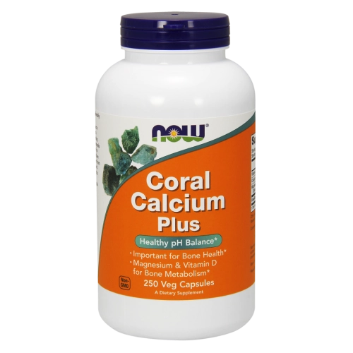 סידן אלמוגים פלוס עם ויטמין D ומגנזיום 250 כמוסות - מבית NOW FOODS