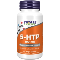 5-HTP במינון 100 מ"ג - 60 כמוסות - מבית NOW FOODS