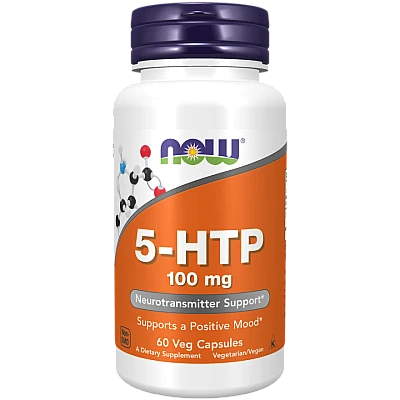 5-HTP במינון 100 מ"ג - 60 כמוסות - מבית NOW FOODS
