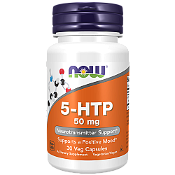 5-HTP במינון 50 מ"ג - 30 כמוסות - מבית NOW FOODS