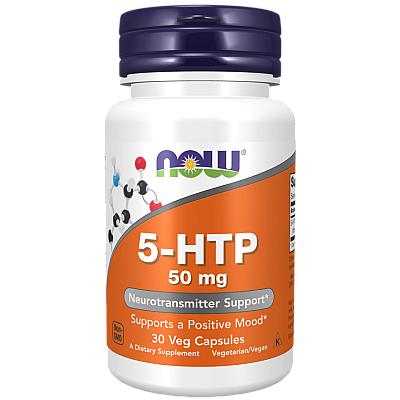 5-HTP במינון 50 מ"ג - 30 כמוסות - מבית NOW FOODS