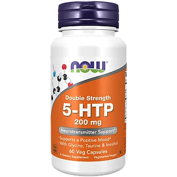 5-HTP חוזק כפול 200 מ"ג - 60 כמוסות - מבית NOW FOODS