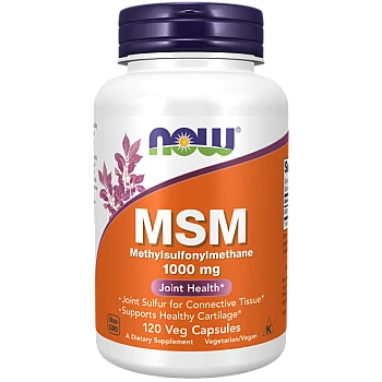 MSM מתיל סולפוניל מתאן 1000 מ"ג - 120 כמוסות מבית NOW FOODS