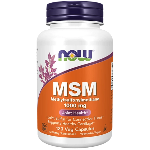 MSM מתיל סולפוניל מתאן 1000 מ"ג - 120 כמוסות - מבית NOW FOODS