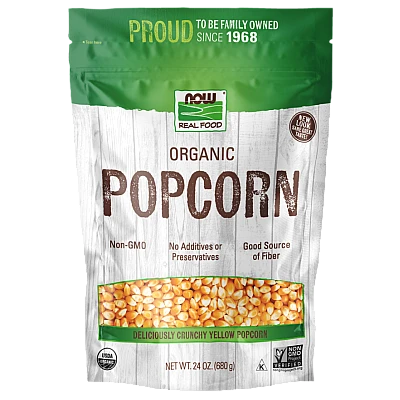 Real Food פופקורן אורגני 680 גרם - מבית NOW FOODS