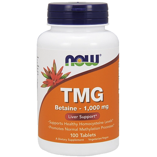 TMG בטאין 1000 מ"ג 100 טבליות - מבית NOW FOODS