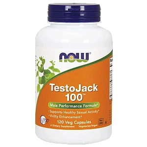 Testojack 100 טונגקאט עלי טסטוסטרון 120 כמוסות - מבית NOW FOODS