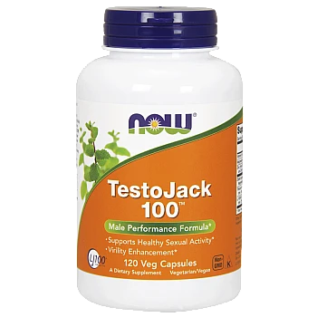 Testojack 100 טונגקאט עלי טסטוסטרון 120 כמוסות - מבית NOW FOODS