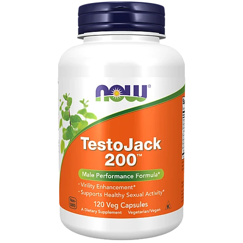 Testojack 200 תמיכה בטסטוסטרון 200 מ"ג 120 כמוסות - מבית NOW FOODS Testojack 200 תמיכה בטסטוסטרון 200 מ"ג 120 כמוסות - מבית NOW FOODS