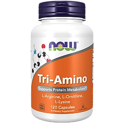 Tri-Amino ל-ארגינין ל-אורניתין ל-ליזין - 120 כמוסות - מבית NOW FOODS
