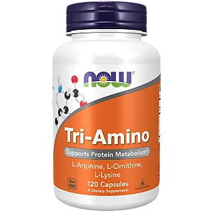 Tri-Amino ל-ארגינין ל-אורניתין ל-ליזין - 120 כמוסות - מבית NOW FOODS