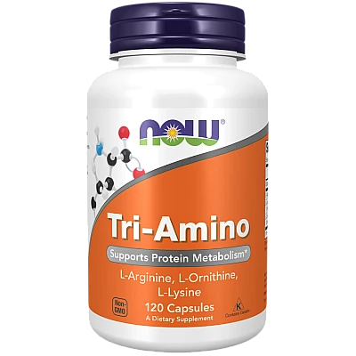 Tri-Amino ל-ארגינין ל-אורניתין ל-ליזין - 120 כמוסות - מבית NOW FOODS