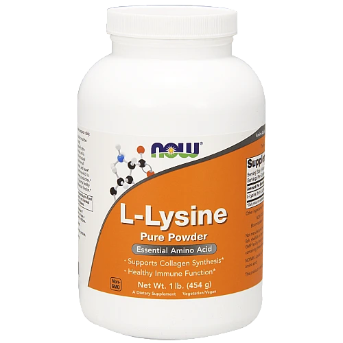 אבקת ל-ליזין טהורה 454 גרם - מבית NOW FOODS
