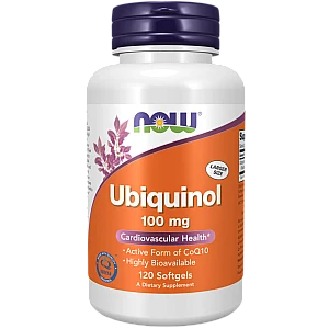 אוביקינול 100 מ"ג Ubiquinol - תכולה 120 כמוסות - מבית NOW FOODS