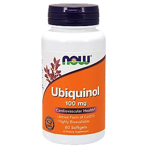 אוביקינול 100 מ"ג Ubiquinol - תכולה 60 כמוסות - מבית NOW FOODS