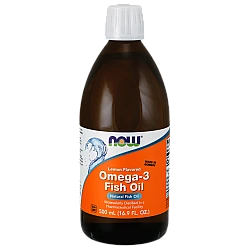 אומגה-3 משמן דגים טעם לימון 500 מ"ל - מבית NOW FOODS