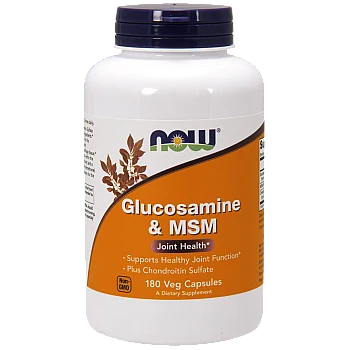גלוקוזאמין MSM - תכולה 180 כמוסות - מבית NOW FOODS