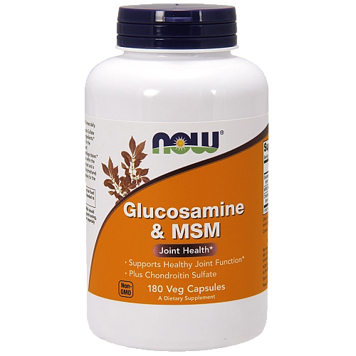 גלוקוזאמין MSM - תכולה 180 כמוסות - מבית NOW FOODS