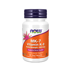 ויטמין (K2 (MK-7 קיי2 - 300 מק"ג - תכולה 60 כמוסות מבית NOW FOODS